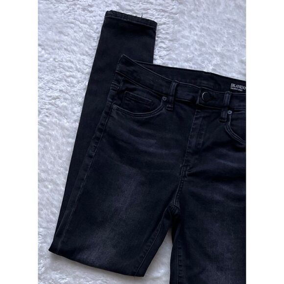 Blank NYC The Great Jones High Rise Distressed Skinny Jeans in Black, Size 27 - Picture 8 of 16